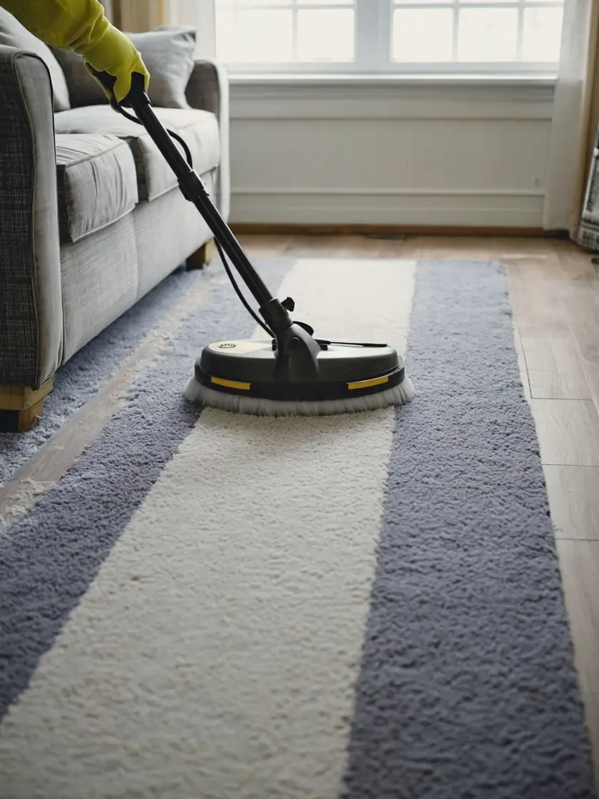 Carpet cleaning machine lifting a stubborn odour-causing stain